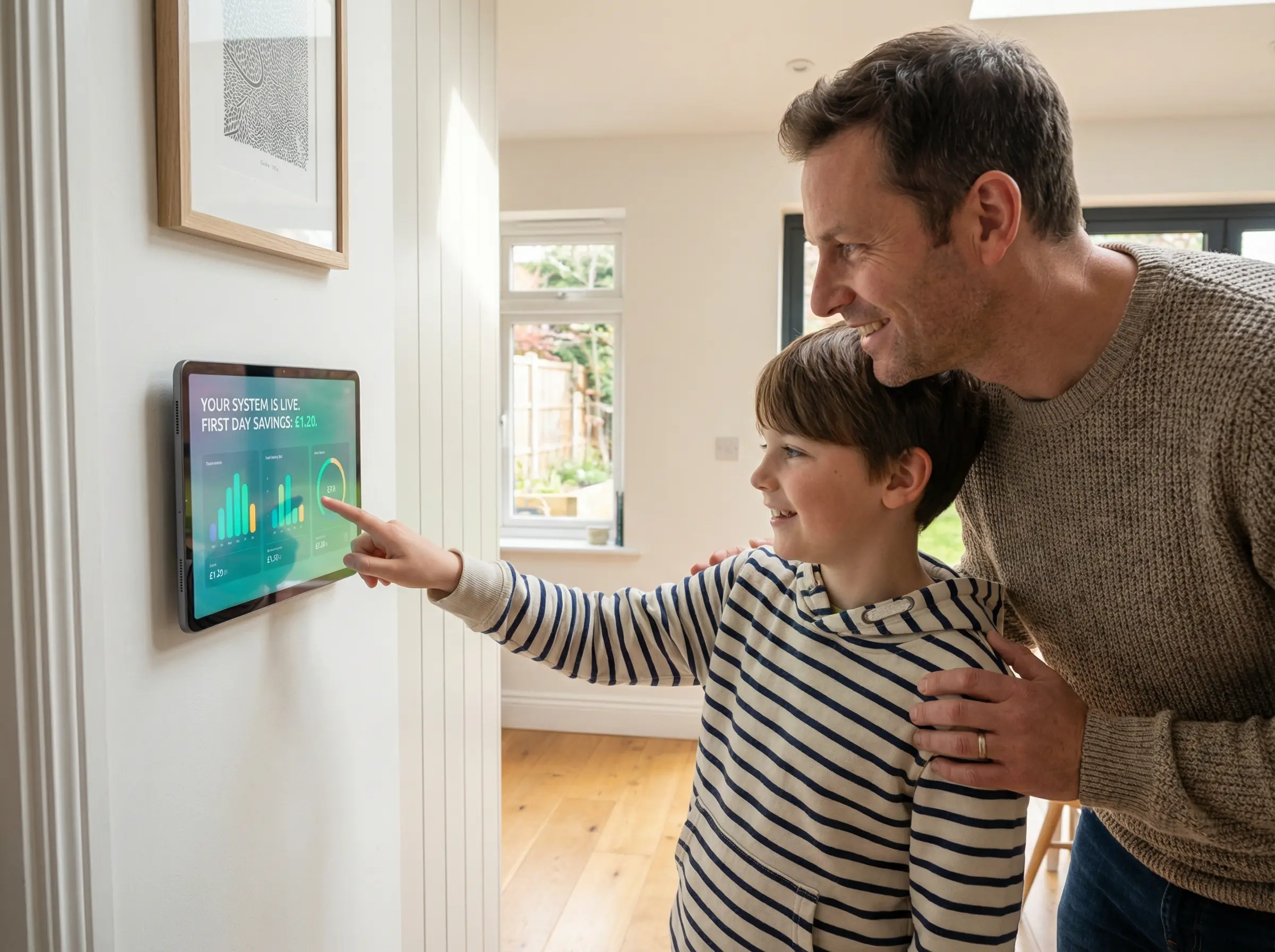 Family with energy dashboard